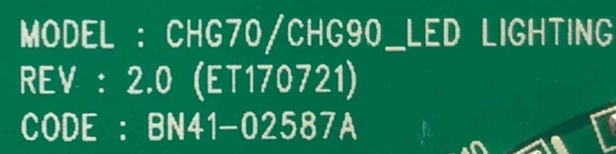 KIT DE TARJETAS PARA MONITOR SAMSUNG / MAIN BN91-18910C / BN41-02580C / BN9118910C / T-CON LJ94-41295C / S490YP01V11_HF_CONTROL / LED LIGHTING BN41-02587A / CHG70 / FUENTE BN44-00879C / P49E8N_MHS / PANEL CY-PM490LSLV1F / MODELO LC49HG90DMNXZA FB02 - Imagen 5